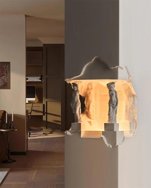 Hera Plaster Recessed Wall Light