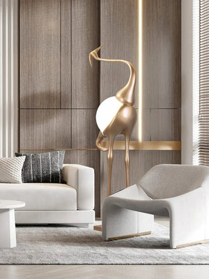 Heron Sculpture Floor Lamp