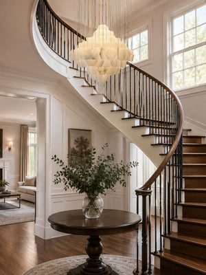 Hexa Alabaster Cascade Chandelier