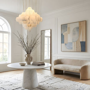 Hexa Alabaster Cascade Chandelier