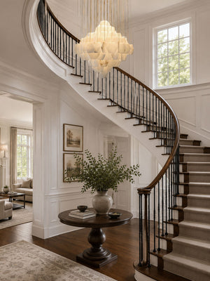 Hexa Alabaster Cascade Chandelier