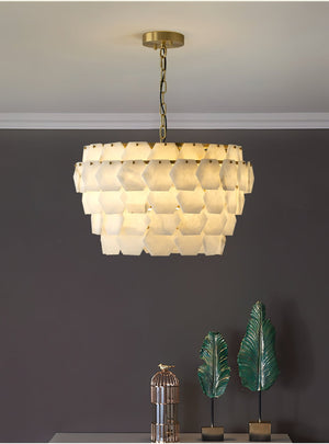 Hexa Cloud Alabaster Pendant Light