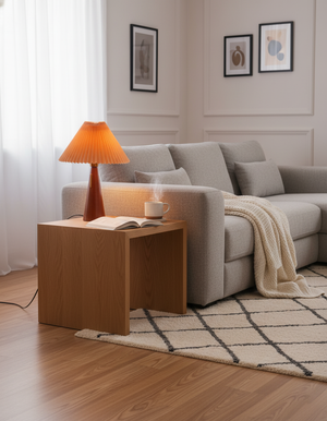 مصباح طاولة خشب هوكي 13.7 بوصة - 18.8 بوصة