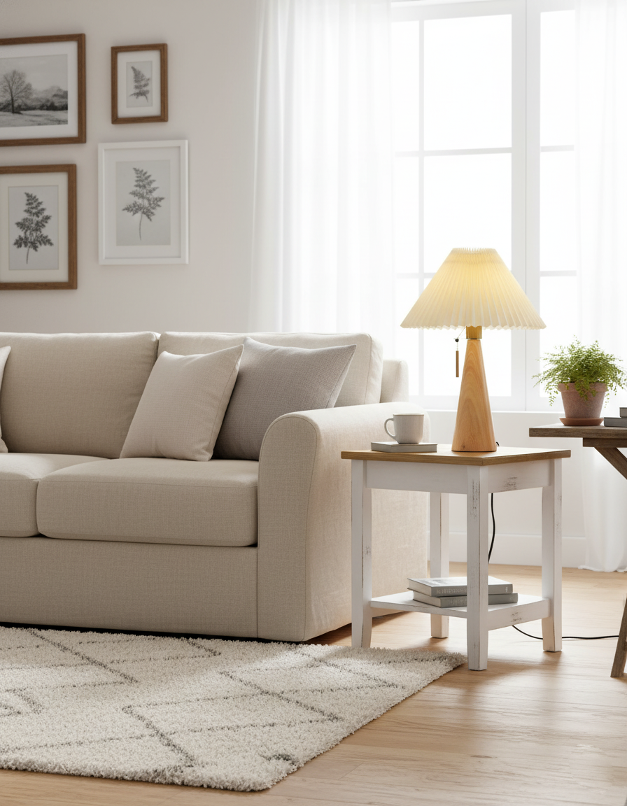 مصباح طاولة خشب هوكي 13.7 بوصة - 18.8 بوصة