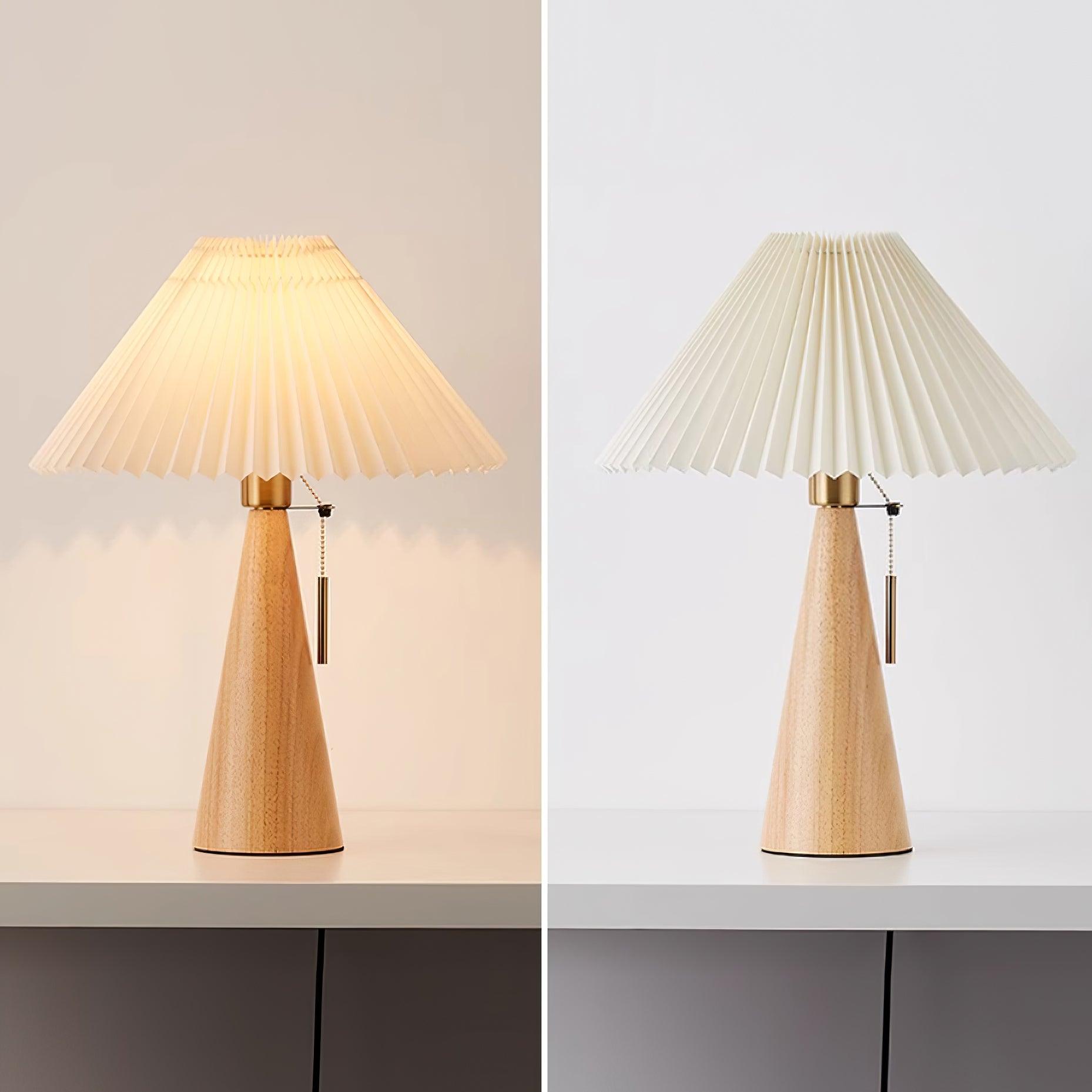 Hokie Wood Table Lamp 13.7″- 18.8″ - Docos