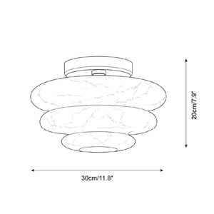 Honeylite Alabaster Semi-Flush Mount