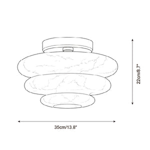 Honeylite Alabaster Semi-Flush Mount