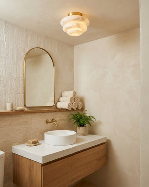 Honeylite Alabaster Flush Mount
