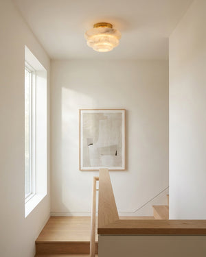 Honeylite Alabaster Flush Mount