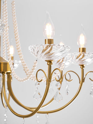 Imperial Pearl Crystal Chandelier