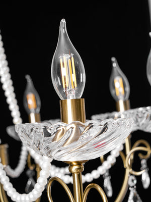 Imperial Pearl Crystal Chandelier