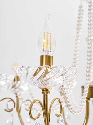 Imperial Pearl Crystal Chandelier