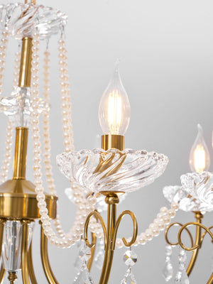 Imperial Pearl Crystal Chandelier
