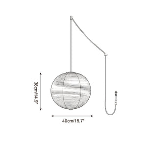 Japanese Paper Swag Pendant Light – detail 5