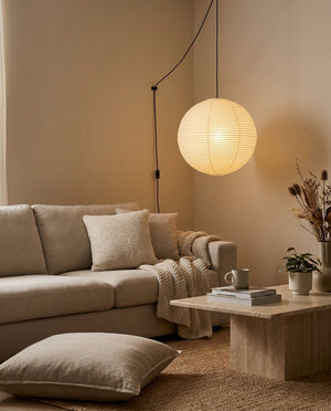 Japanese Paper Swag Pendant Light