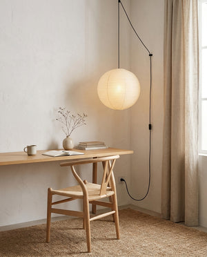 Japanese Paper Swag Pendant Light