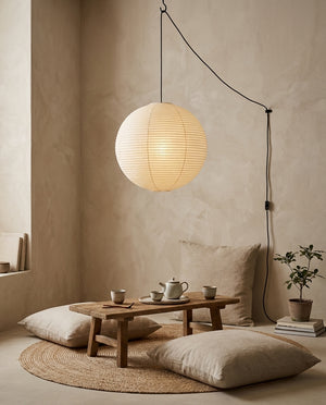 Japanese Paper Swag Pendant Light
