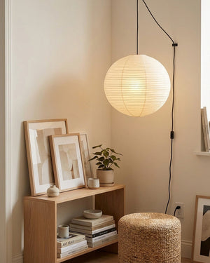 Japanese Paper Swag Pendant Light