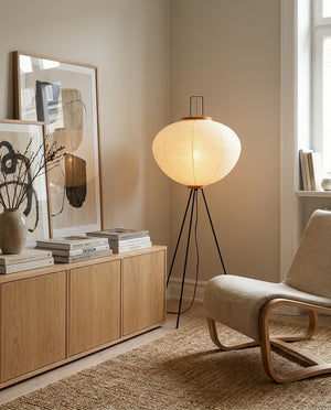 Japanese Rice Paper Floor Lamp