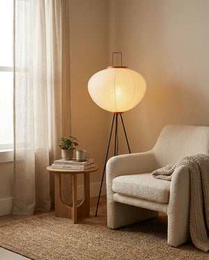 Japanese Rice Paper Floor Lamp