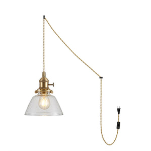 Jasmine Glass Plug In Pendant Light