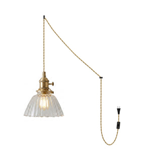 Jasmine Glass Plug In Pendant Light