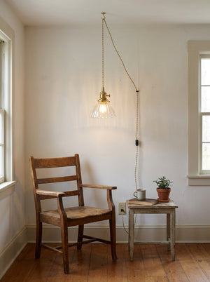 Jasmine Glass Plug In Pendant Light