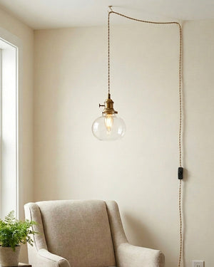 Jasmine Glass Plug In Pendant Light
