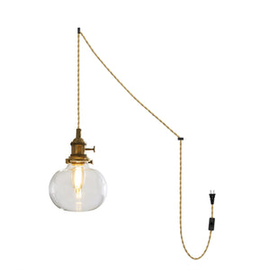 Jasmine Glass Plug In Pendant Light
