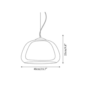Jelly Glass Pendant Light 15.7″- 9.8″ - Docos