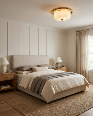 Justice Alabaster Flush Mount