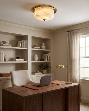 Justice Alabaster Flush Mount