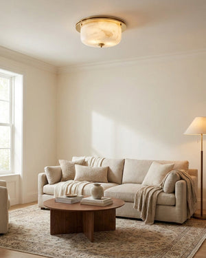 Justice Alabaster Flush Mount