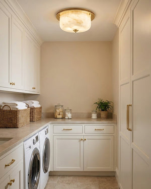 Justice Alabaster Flush Mount