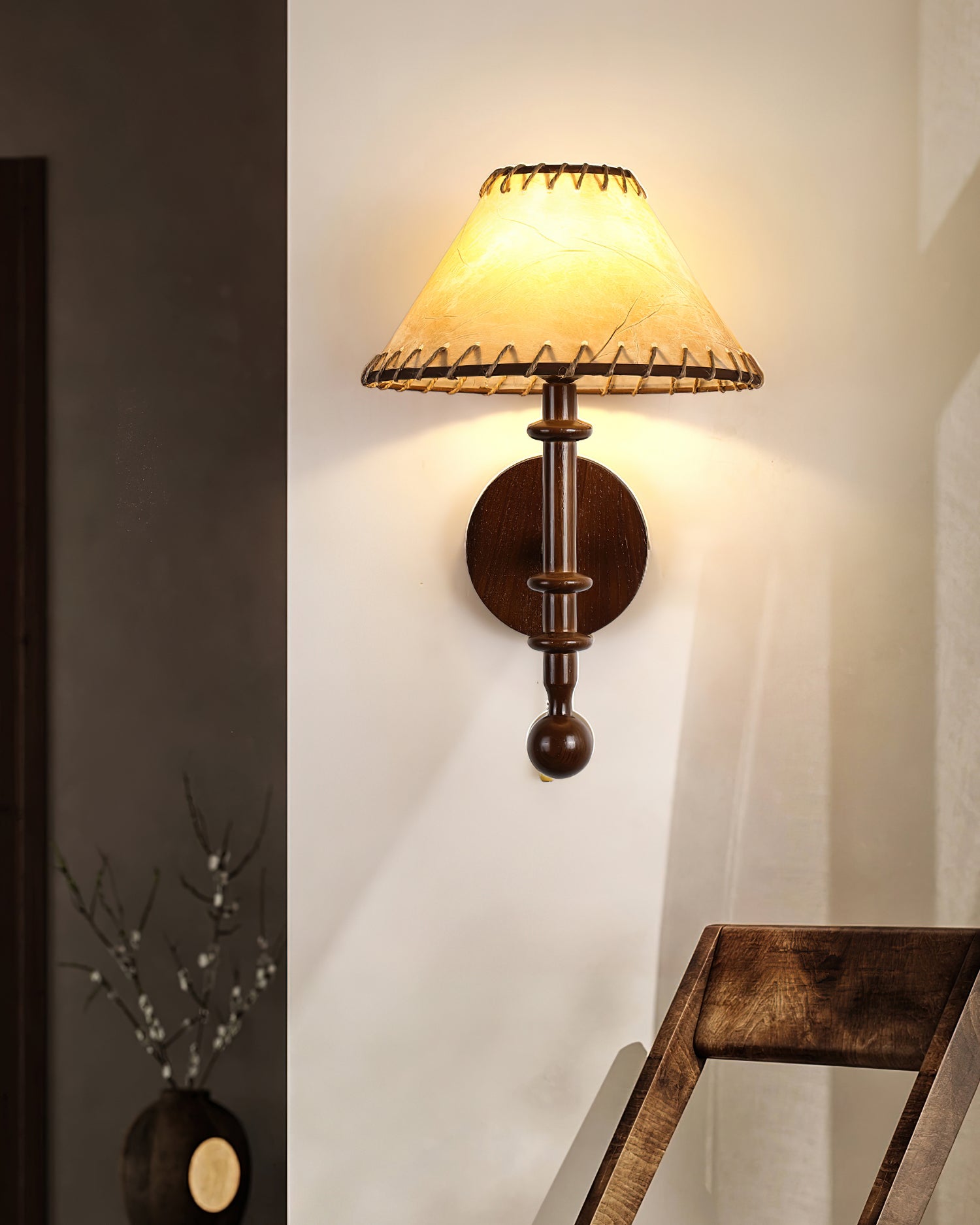 Kibo Wood Wall Lamp 11.8″- 17.7″