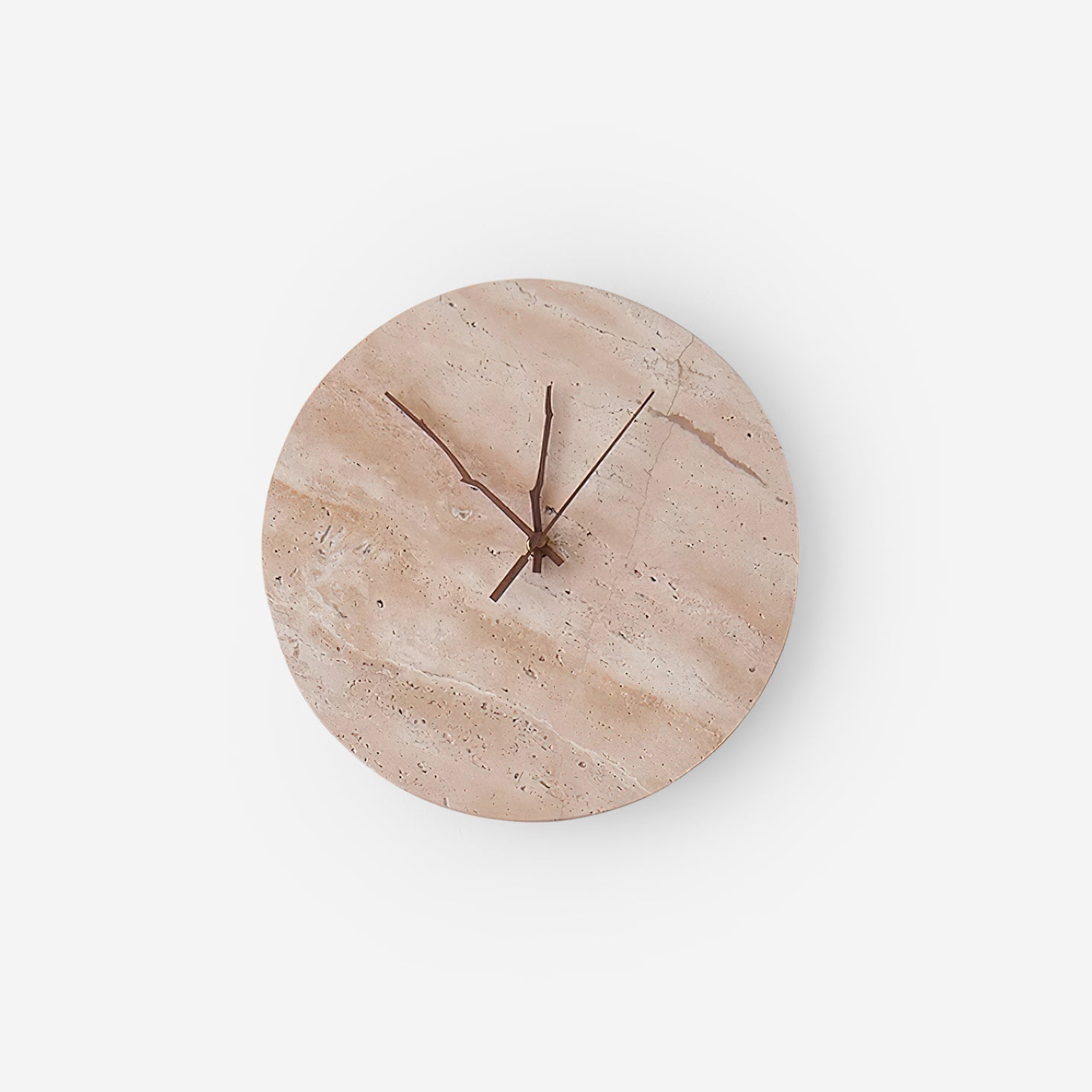 Kiera Travertine Clock Wall Lamp