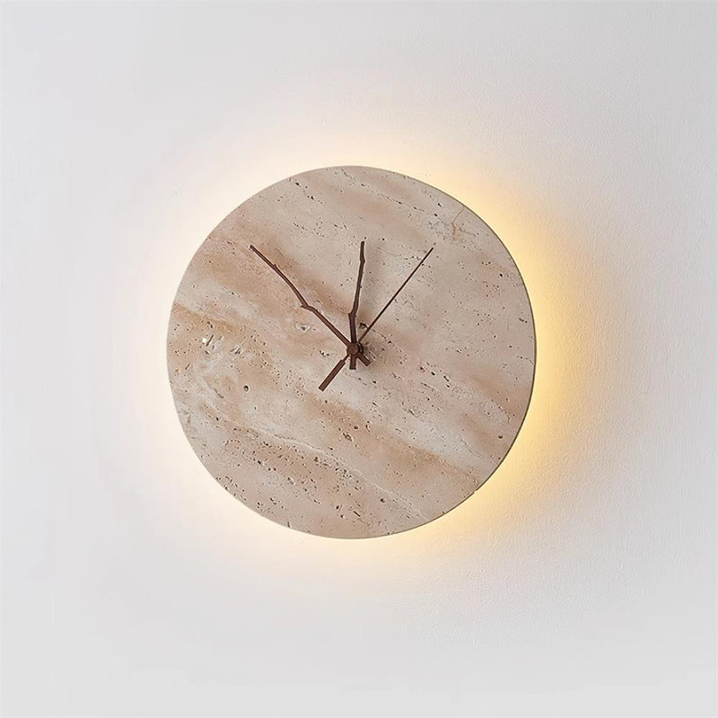 Kiera Travertine Clock Wall Lamp – detail 2
