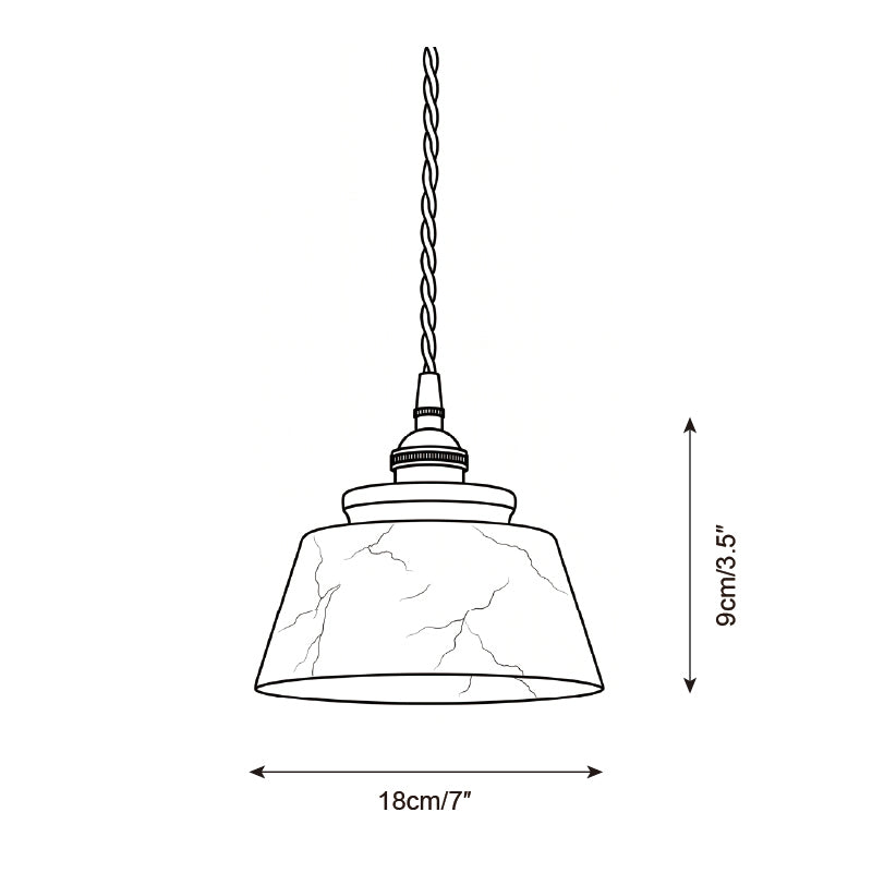 Kikyo Alabaster Pendant Lamp — Dimension drawings 1