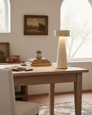 Kiwa Travertine Table Lamp