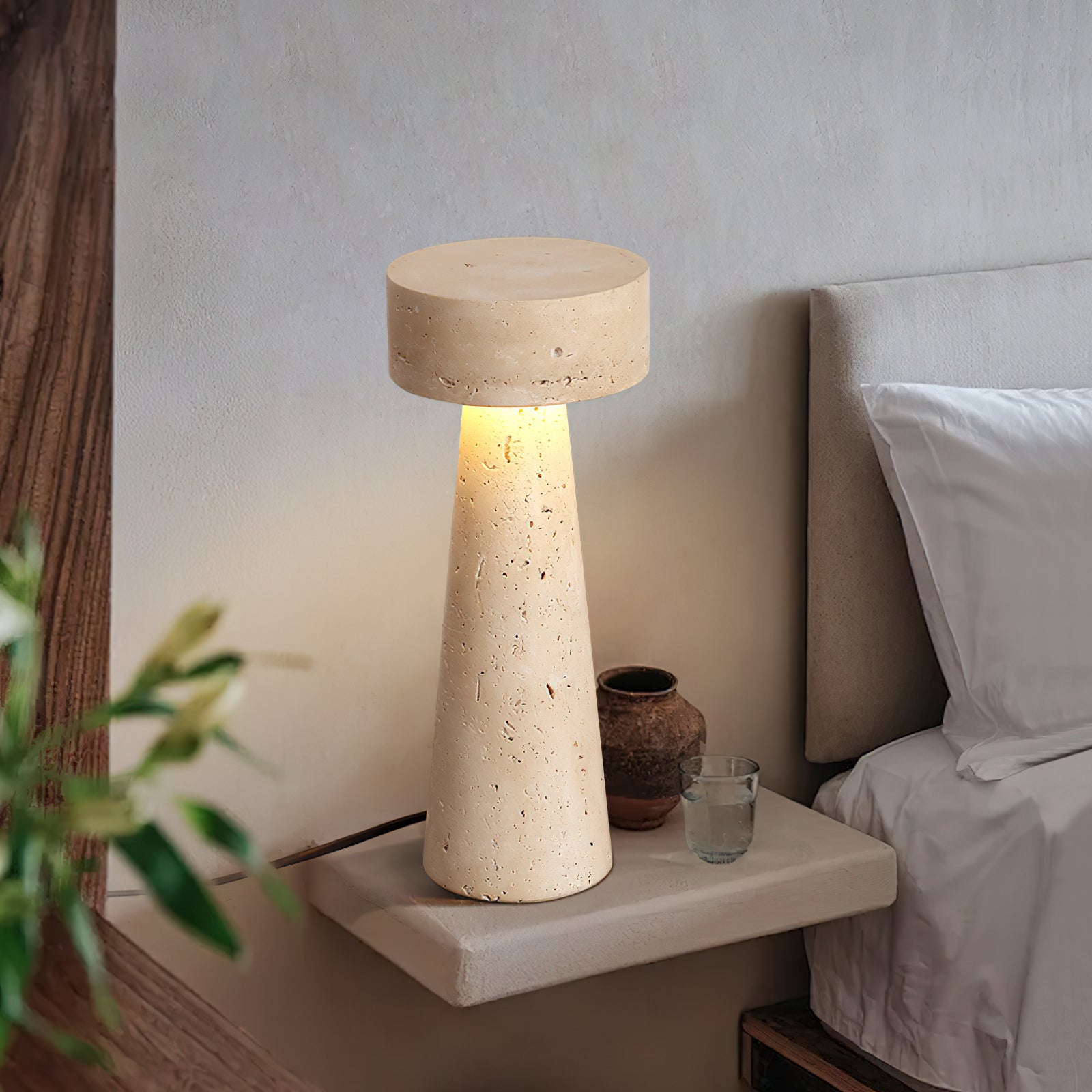 Kiwa Travertine Table Lamp