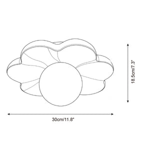 La Fleur Alabaster Semi-Flush Mount