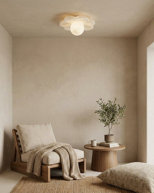 La Fleur Alabaster Flush Mount