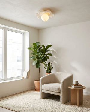 La Fleur Alabaster Flush Mount