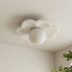 La Fleur Alabaster Flush Mount