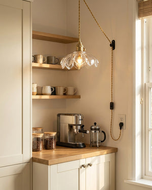 Larena Glass Plug In Pendant Light