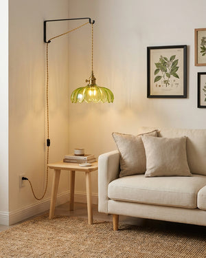 Larena Glass Plug In Pendant Light