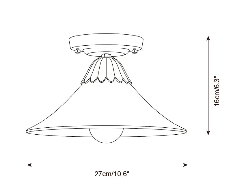Laverin Flush Mount Ceiling Light — Dimension drawings 1
