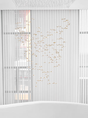 Leaf Twisted Sculptural Customize Chandelier