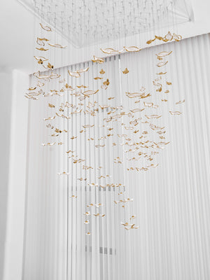 Leaf Twisted Sculptural Customize Chandelier