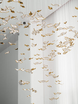 Leaf Twisted Sculptural Customize Chandelier